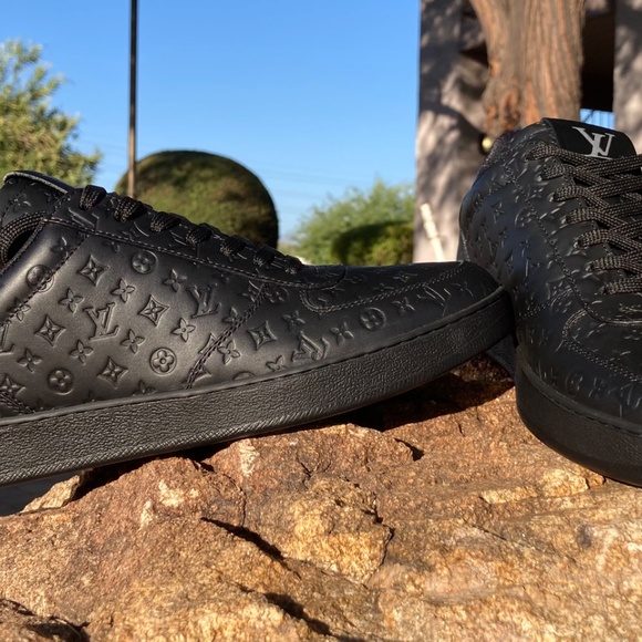 Louis Vuitton Rivoli Sneakers – Black Calf Leather with Monogram Embossing - Picture 1 of 4